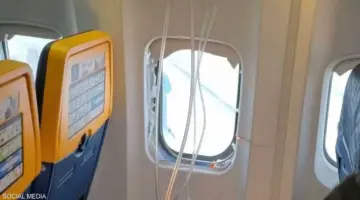 مشاهد مروعة لنجاة مسافر عقب انفجار نافذة طائرة أثناء رحلة جوية دولية